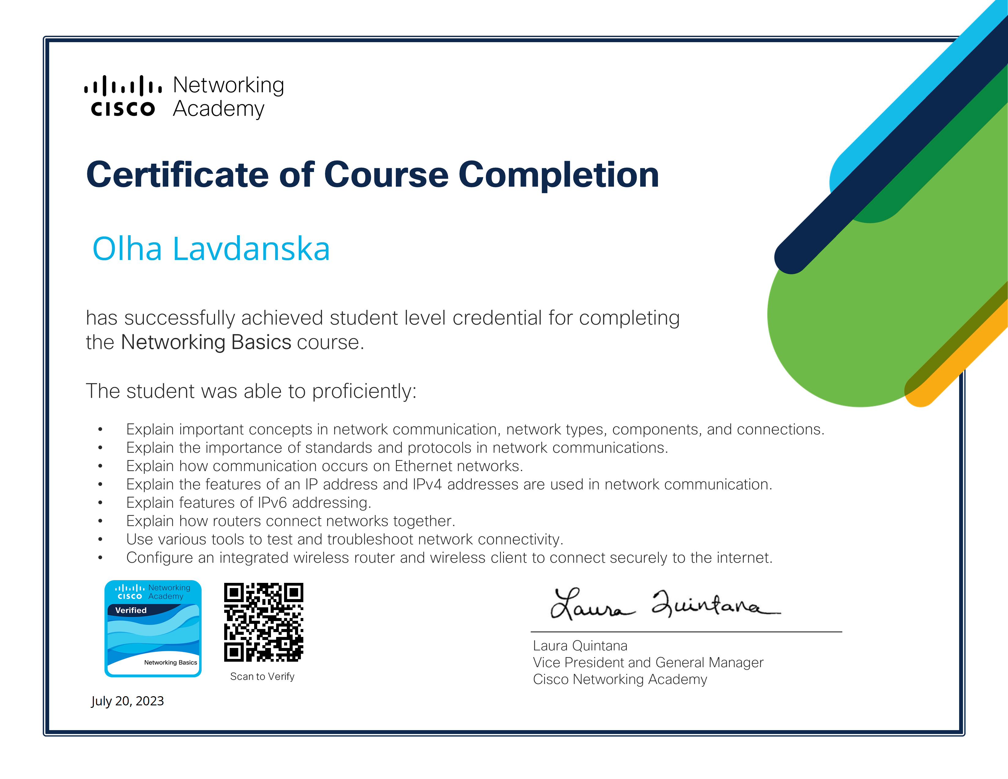 2023_Lavdanska Olha_Networking Basics